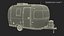 3D model Airstream Travel Trailer Rigged