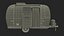 3D model Airstream Travel Trailer Rigged