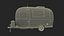 3D model Airstream Travel Trailer Rigged