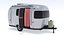 3D model Airstream Travel Trailer Rigged