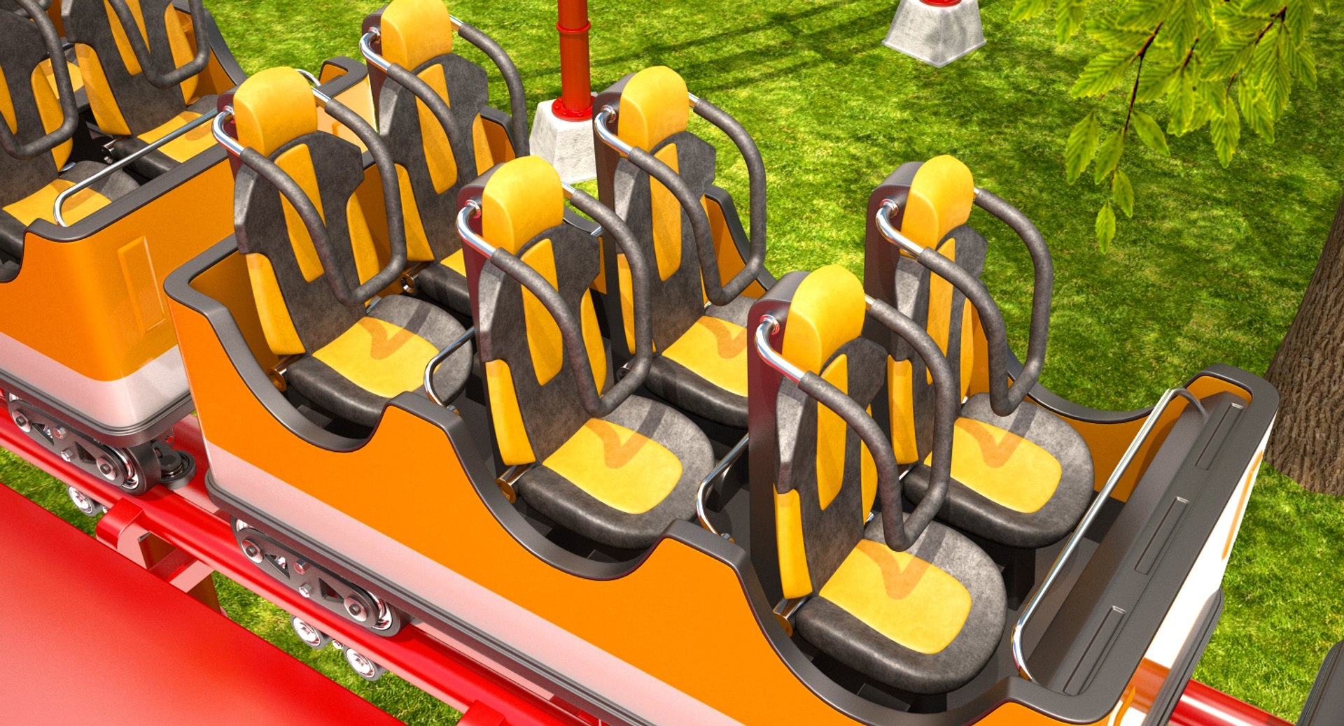 3D Model Roller Coaster Park - TurboSquid 1213042