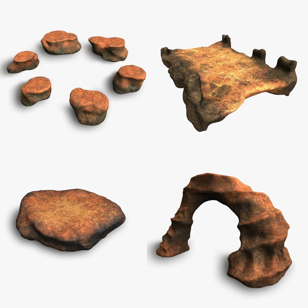 Desert Rocks Combo 3D Model - TurboSquid 1991033