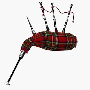 Scotish bagpipe 3D model