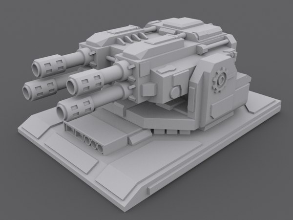 3ds max laser turret