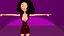 free low poly woman in dress 35