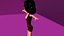 free low poly woman in dress 35
