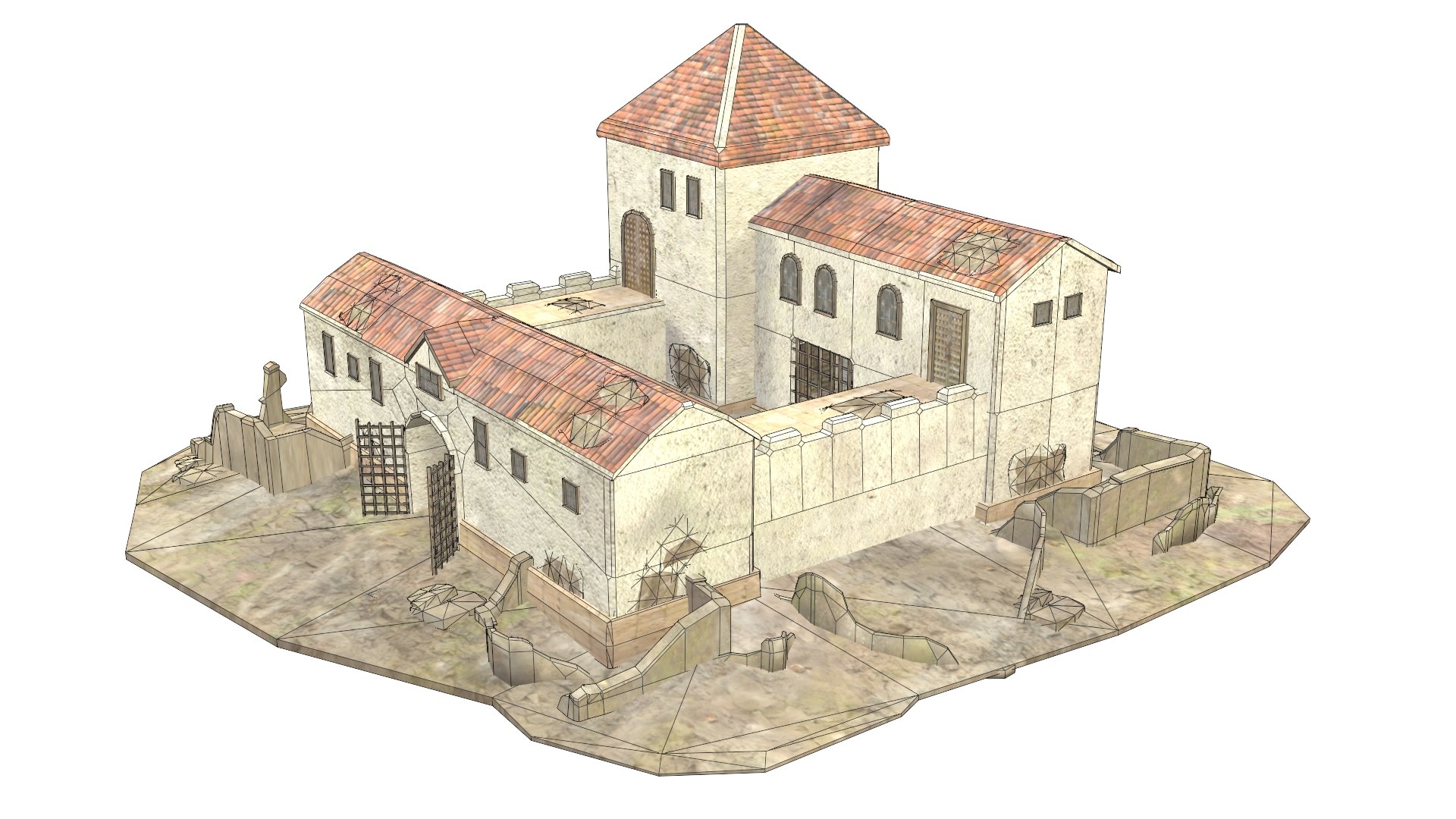 Roman Buildings Collection XL - Low Poly - Textured 3D model ...
