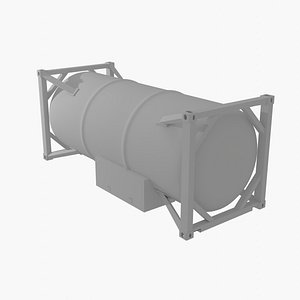 Container 20ft Gas Tank No Textures