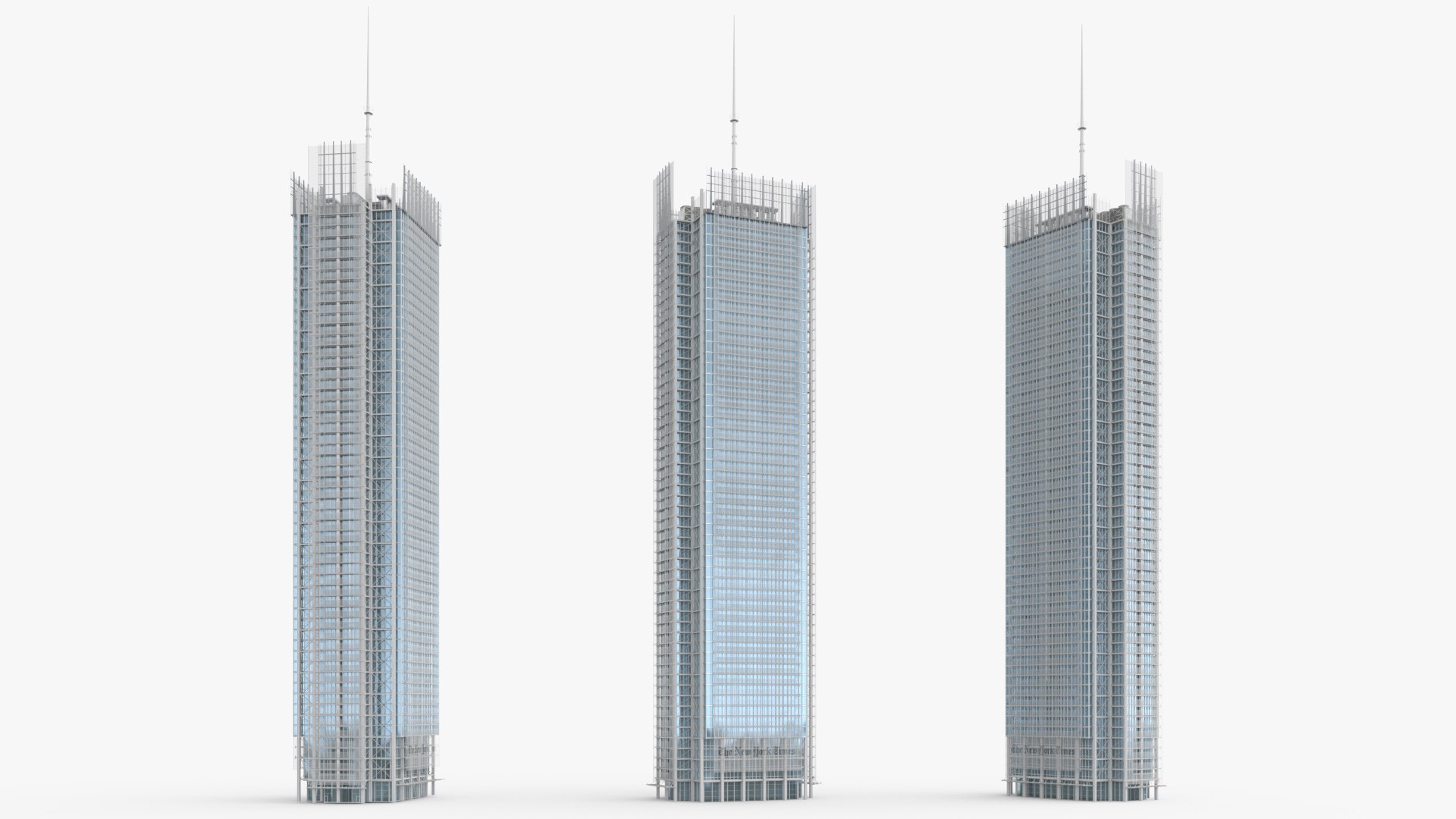 3D The New York Times Building Lights Off - TurboSquid 2229908