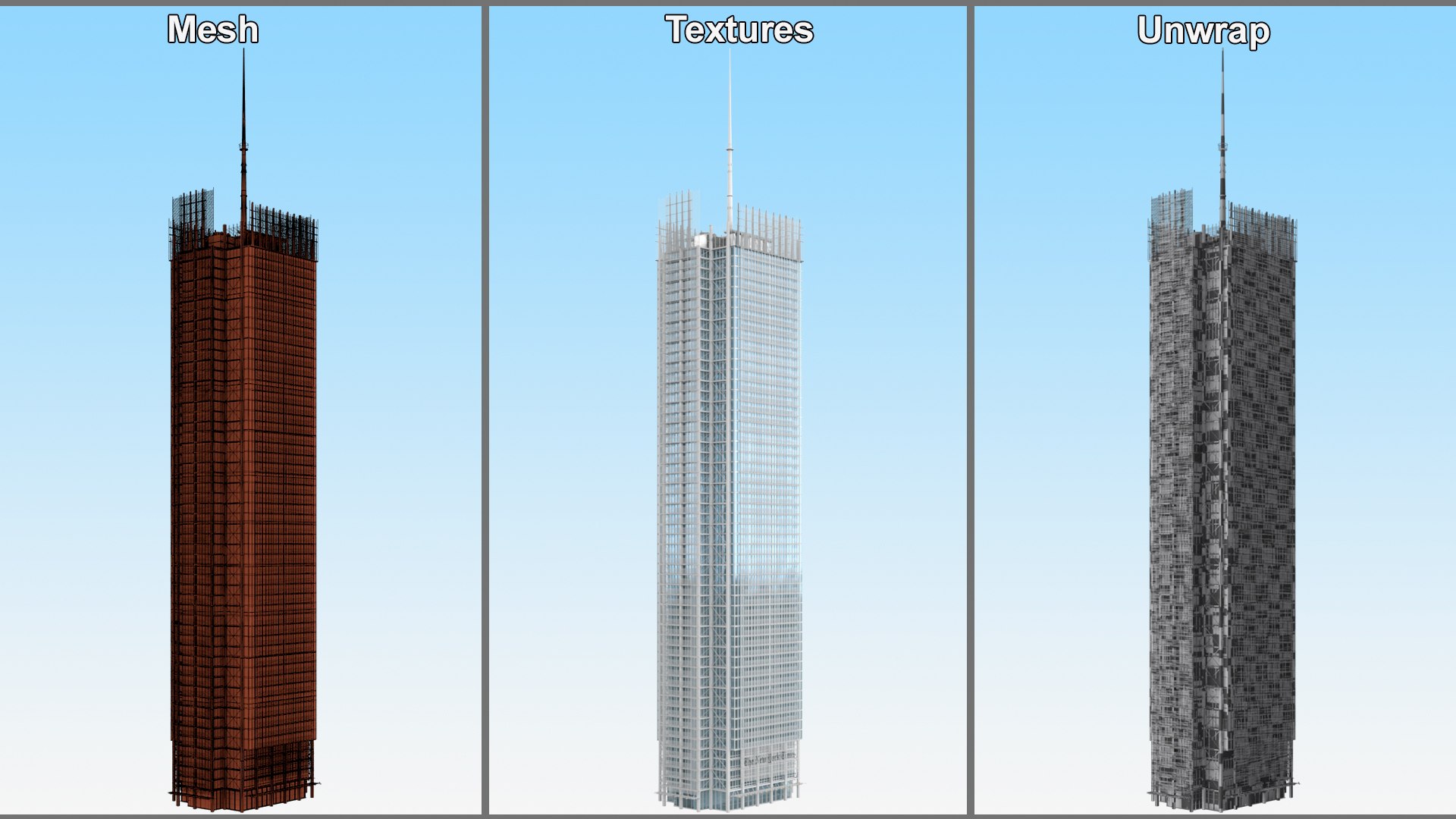 3D The New York Times Building Lights Off - TurboSquid 2229908