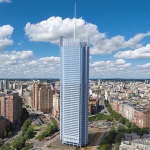 3D The New York Times Building Lights Off