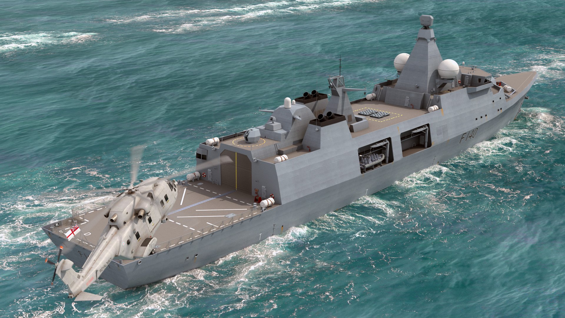 Type 31 frigate merlin 3D model - TurboSquid 1658356