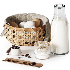 3D food set01