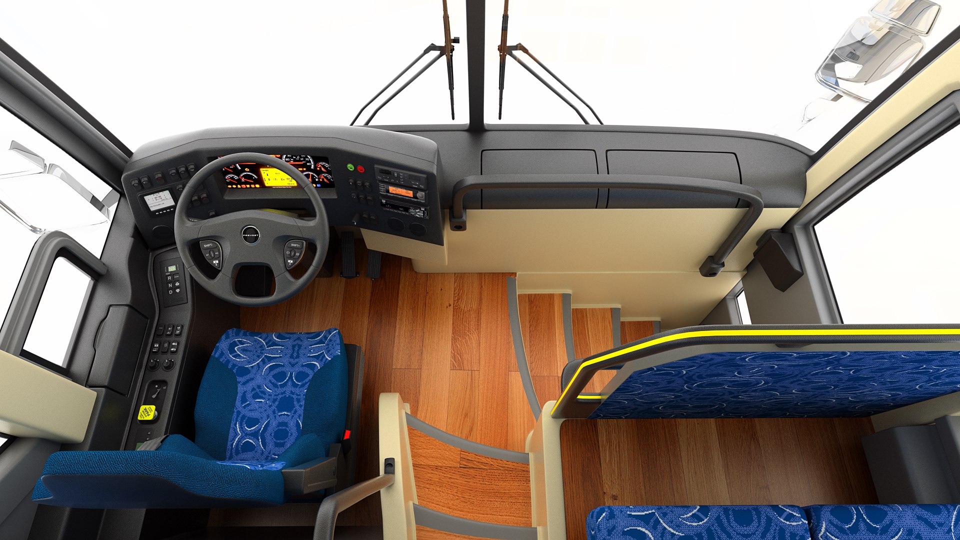 Tourist Bus Prevost H3-45 3D Model - TurboSquid 1534804