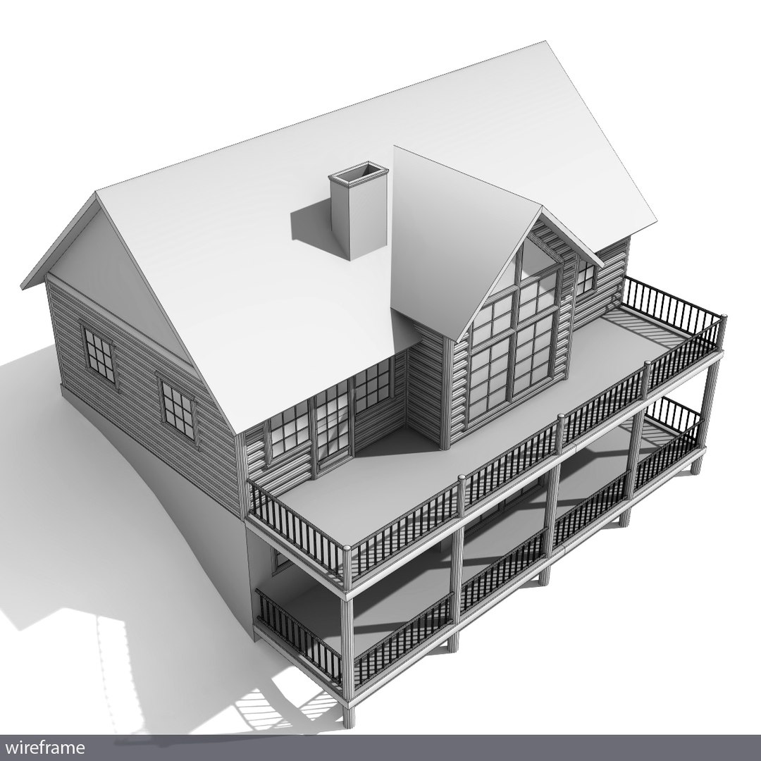 3d model log house