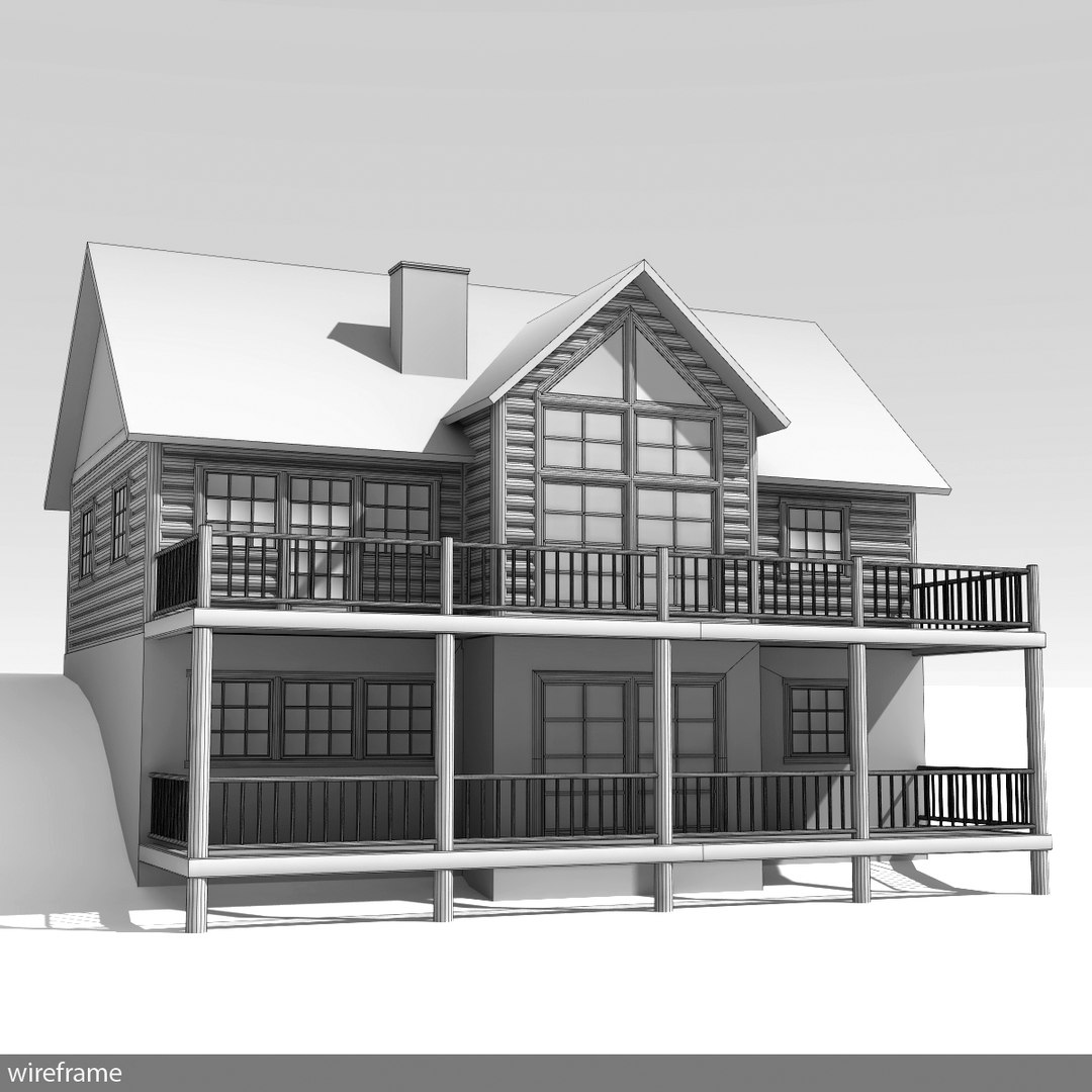 3d model log house