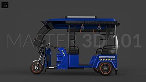 3D e electric rikshaw