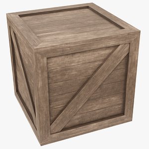 Wooden Crate Low-poly Pbr Game-ready