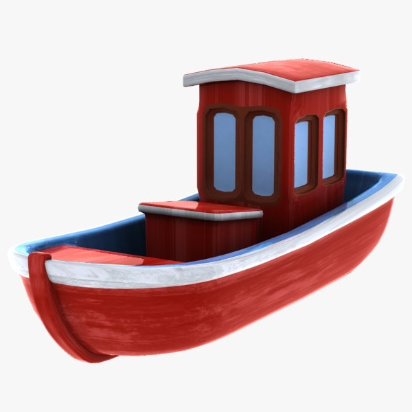 cartoon boat toon 3d max