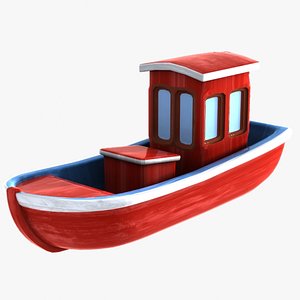 cartoon boat toon 3d max