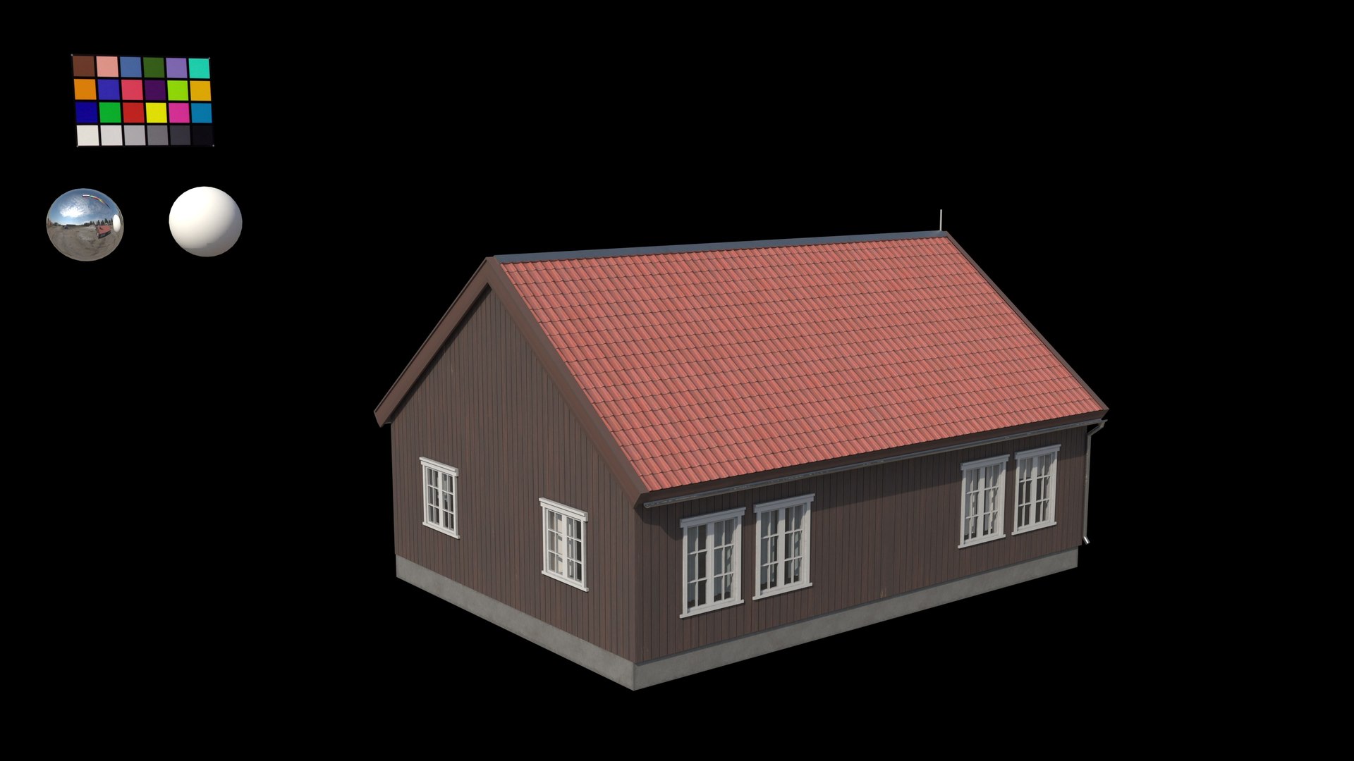Nordic House - Brown - Small 3D - TurboSquid 2639873