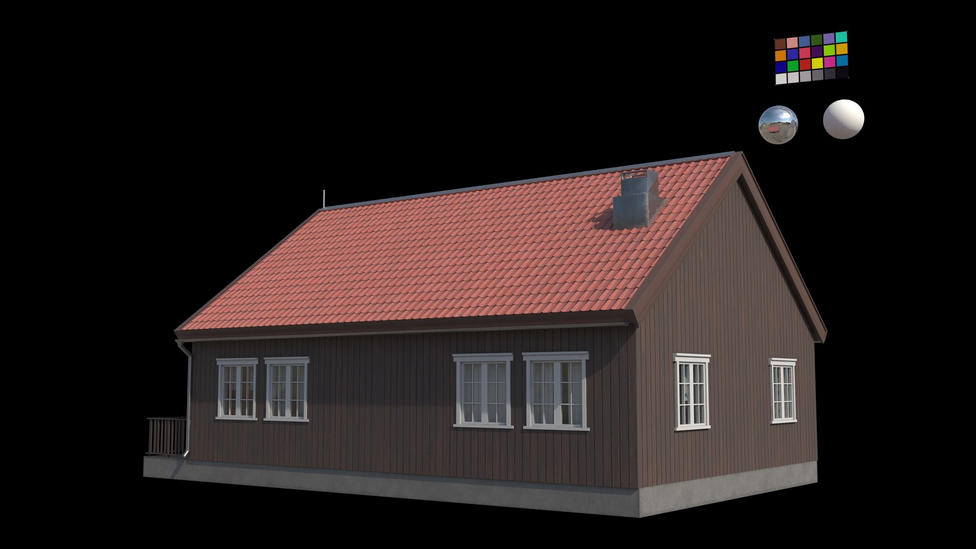 Nordic House - Brown - Small 3D - TurboSquid 2639873