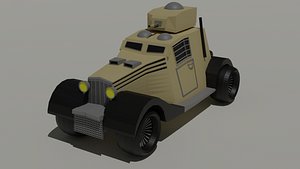 3D Vintage Military Vehicle LowPoly