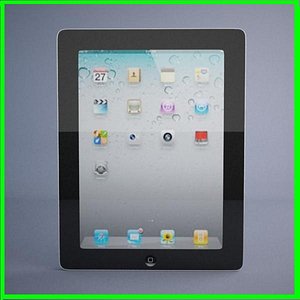 realistic apple ipad 2 3d model