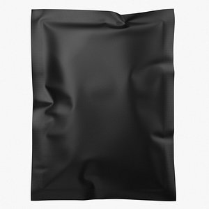 3D Matte Four Side Seal Sachet Bag Mockup 01