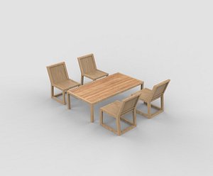 3D chair table 3D model model