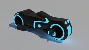 Tron Moto - Low poly 3D model
