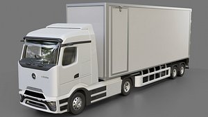 3D Mercedes-Benz Actros e 600 Trailer