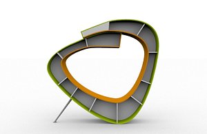 3d realistic book rack study