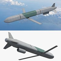 Kh 101 Air Launched Cruise Missile Gray Green Game Ready