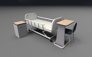 bed hospital 3D