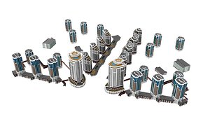 urban residential buildings 4 model