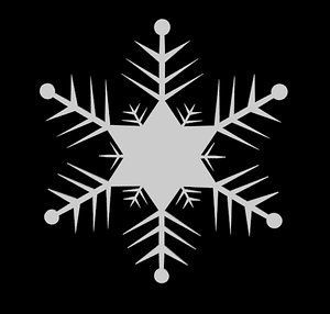 3D snowflake snow