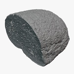 Sliced Oat Bread Half 02 - For 3D Print 3D model