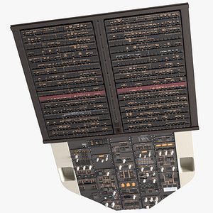 airplane control panel dashboard 3D model