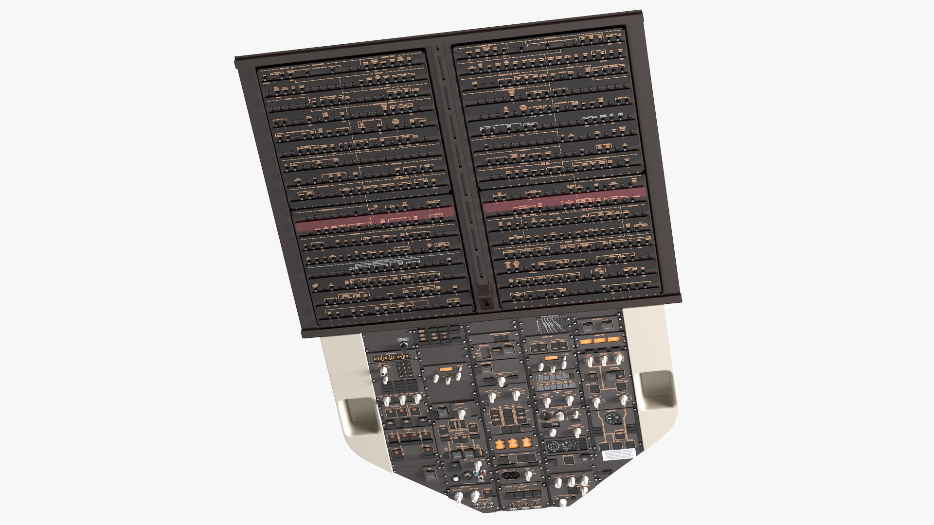 Airplane Control Panel Dashboard 3D model preview