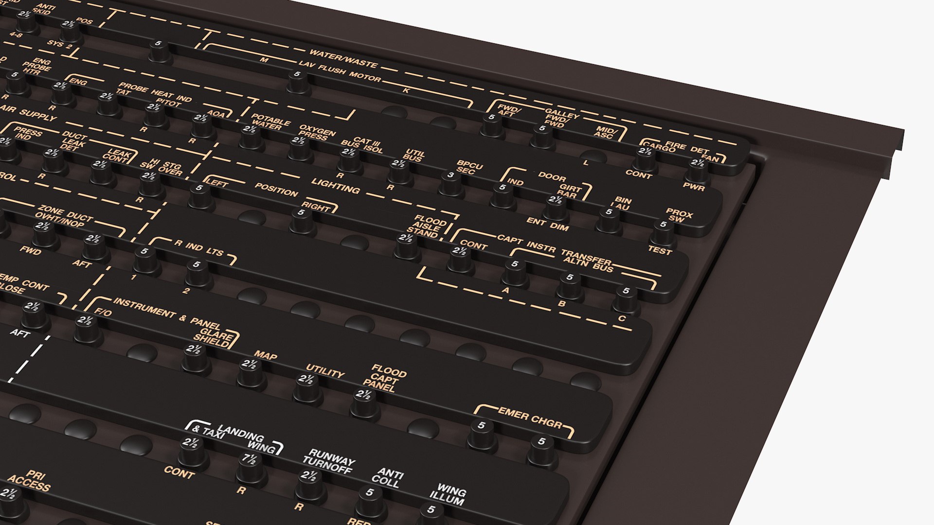 Airplane Control Panel Dashboard 3D Model - TurboSquid 1646517