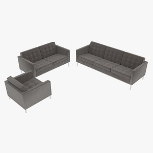 Knoll Florence Taupe Fabric Seating Set model