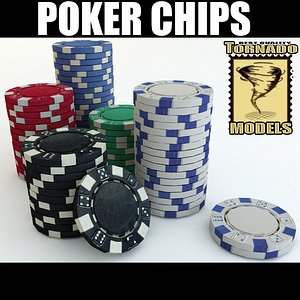 3d model poker chips
