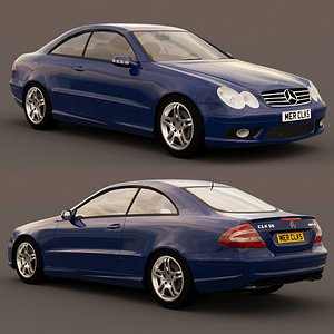 mercedes benz clk 55 amg 2003 3D