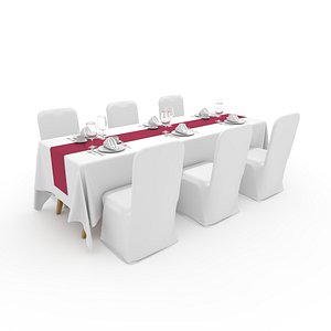 3D Banquet Table and Chair 99