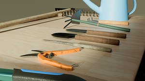 3D Garden Tools Pack model