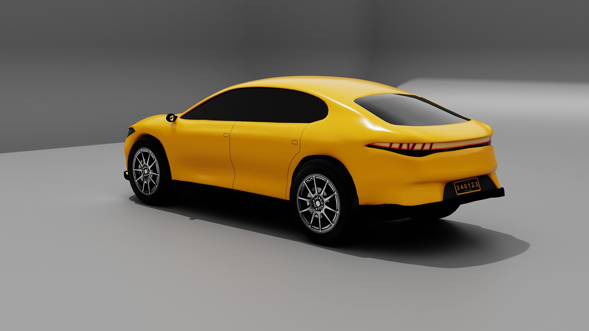 Realistic Sedan Electric Car Rigged And Textured Low Poly 3D Model ...