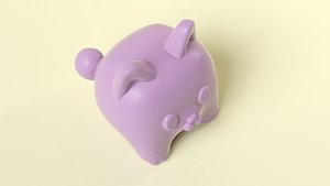 3D model Gatito Art to chubby cartoon caty