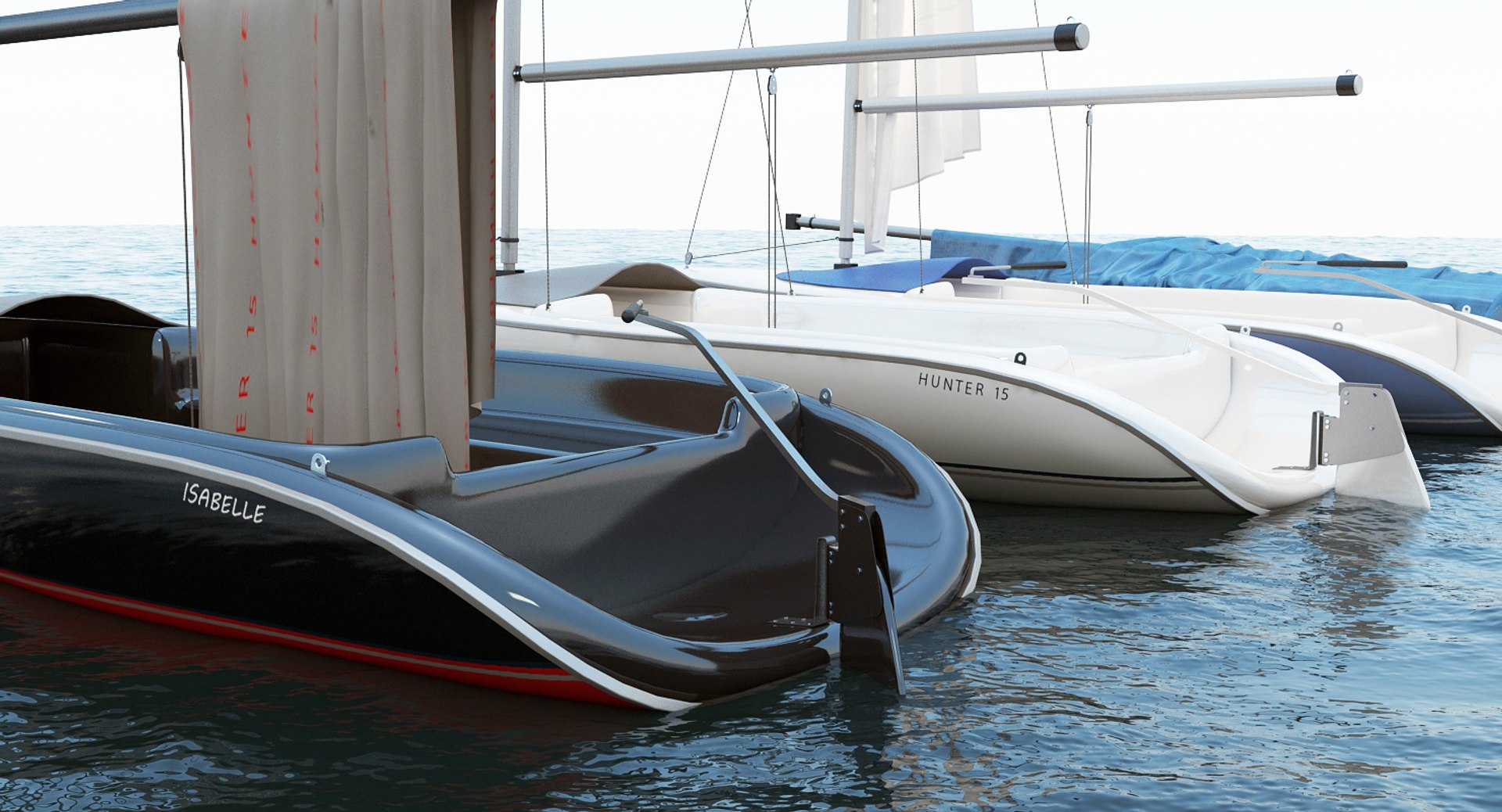 Hunter 15 Sailboats Sail Boats 3D TurboSquid 1567361