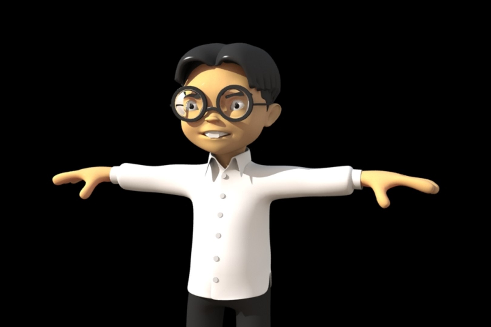 Chinese Cartoon Character 3d Model